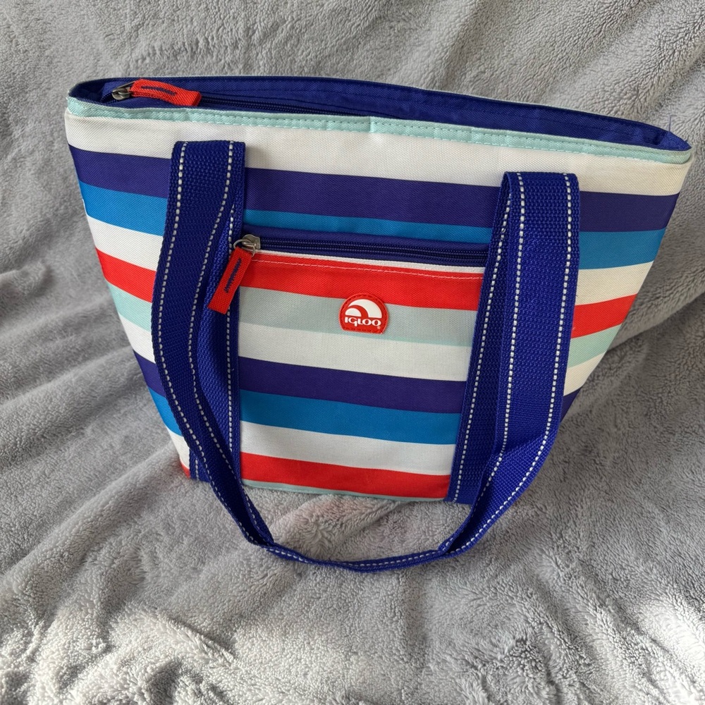 Igloo‎ Blue and Orange Striped Insulated Cooler Bag